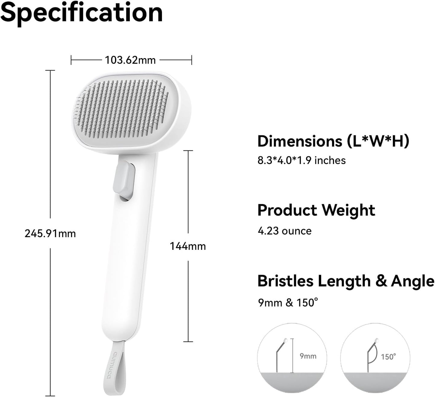 Cat Brush for Shedding, Cat Brushes for Indoor Cats, Cat Brush for Long or Short Haired Cats, Cat Grooming Brush Cat Comb