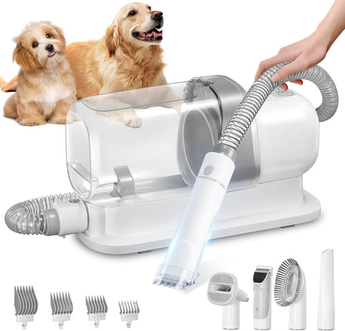 Dog Grooming Vacuum, Pet Grooming Vacuum Kit 2.3L Suction 99% Pet Hair with 5 Tools
